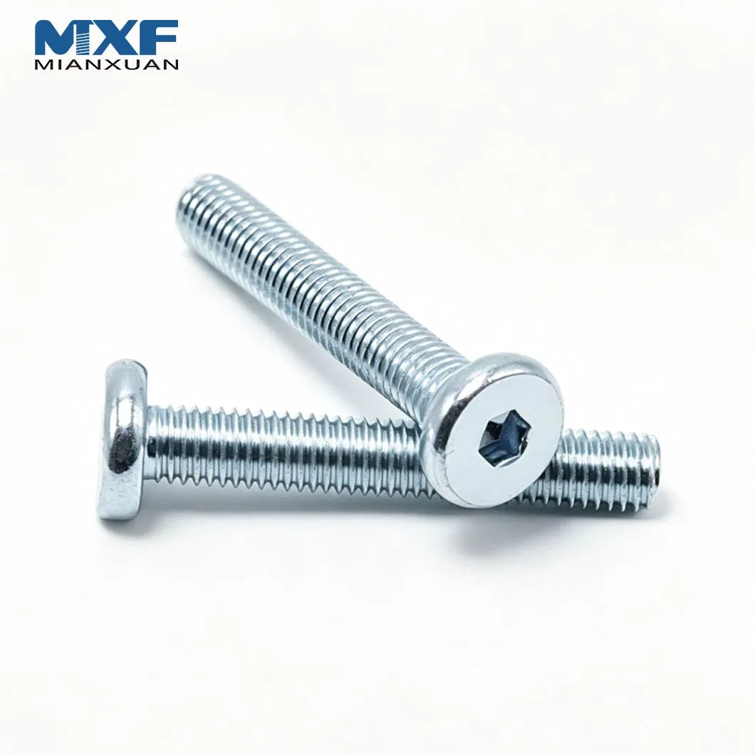High Quality Carbon Steel Zinc Plated Hex Socket Pan Button Head Screw M12