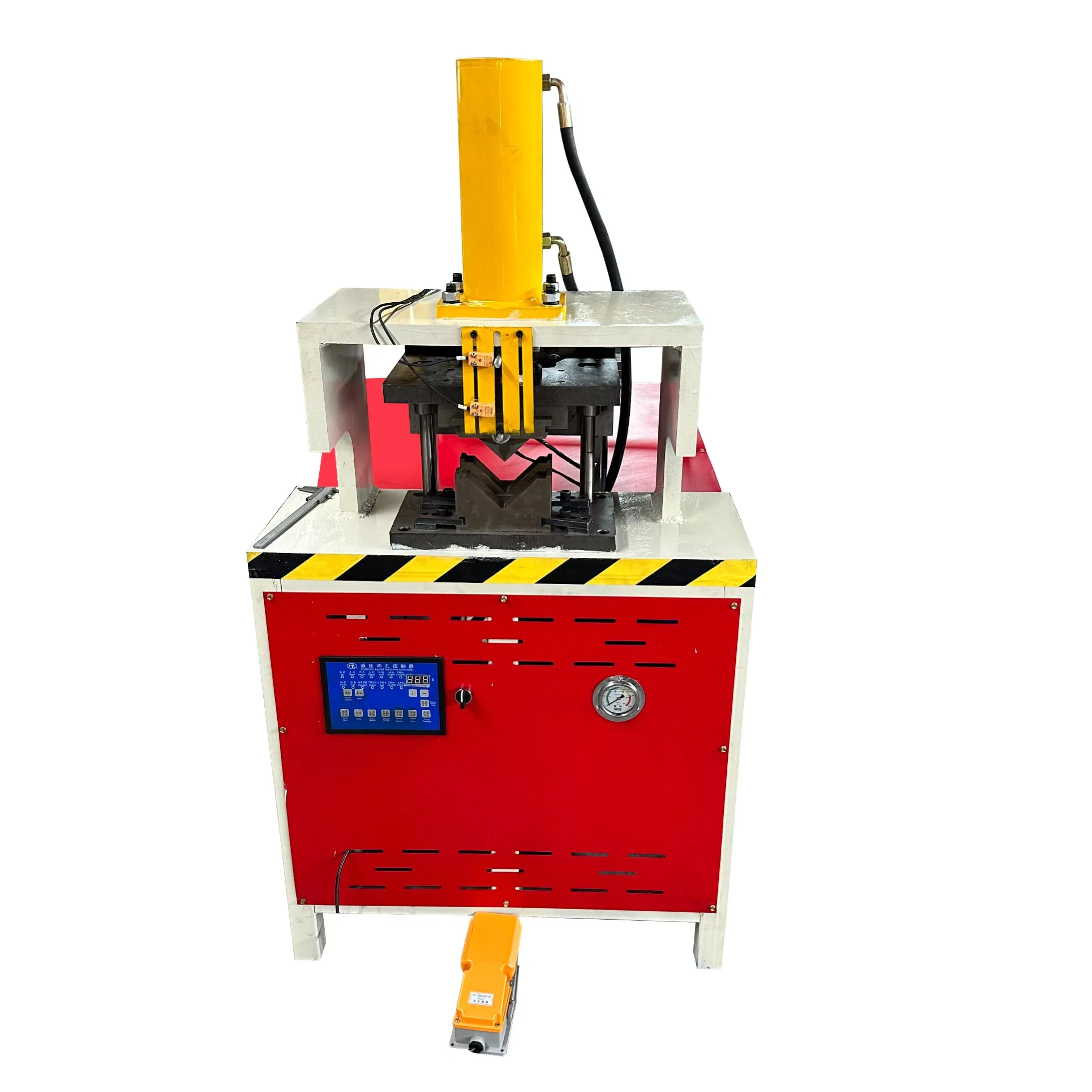 Hydraulic 45 60 90 Degree Metal Pipe Corner Cutting Machine, Hydraulic Stair Railing Arc Punching Machine