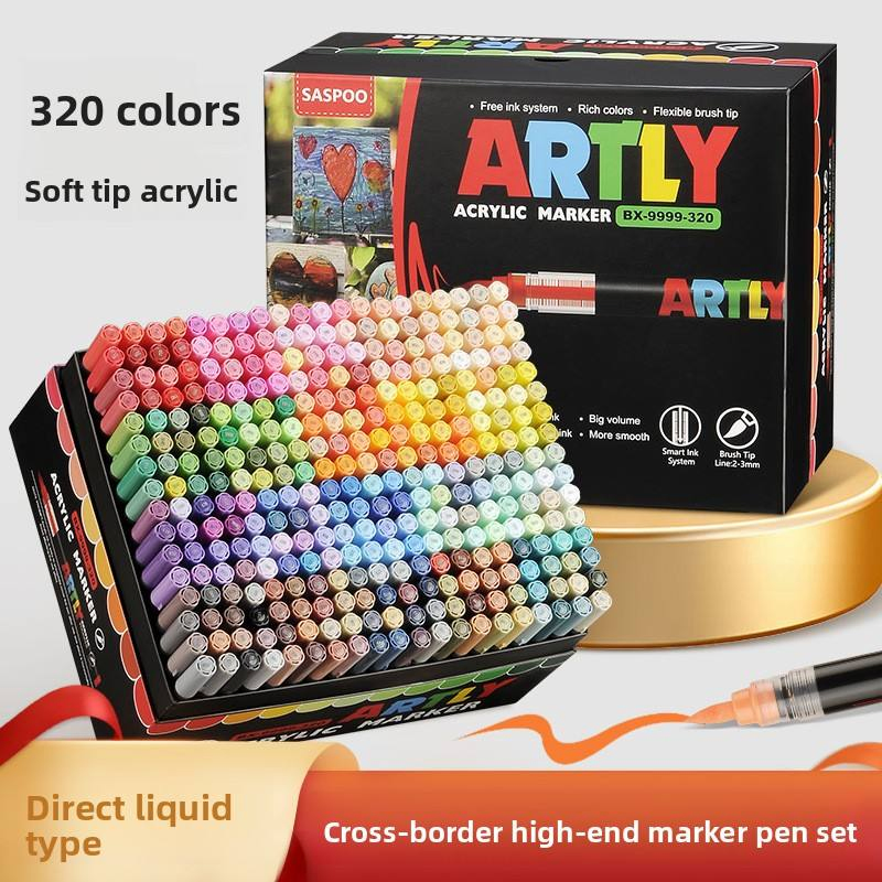 Waterproof Round Toe Liquid Acrylic Art Marker Set for Student Coloring