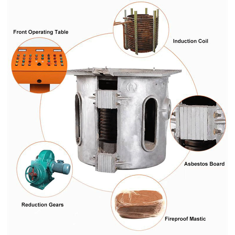 Premium Metal Rhodium Aluminium Scrap Medium-Frequency Melting Furnace for Laboratory Research