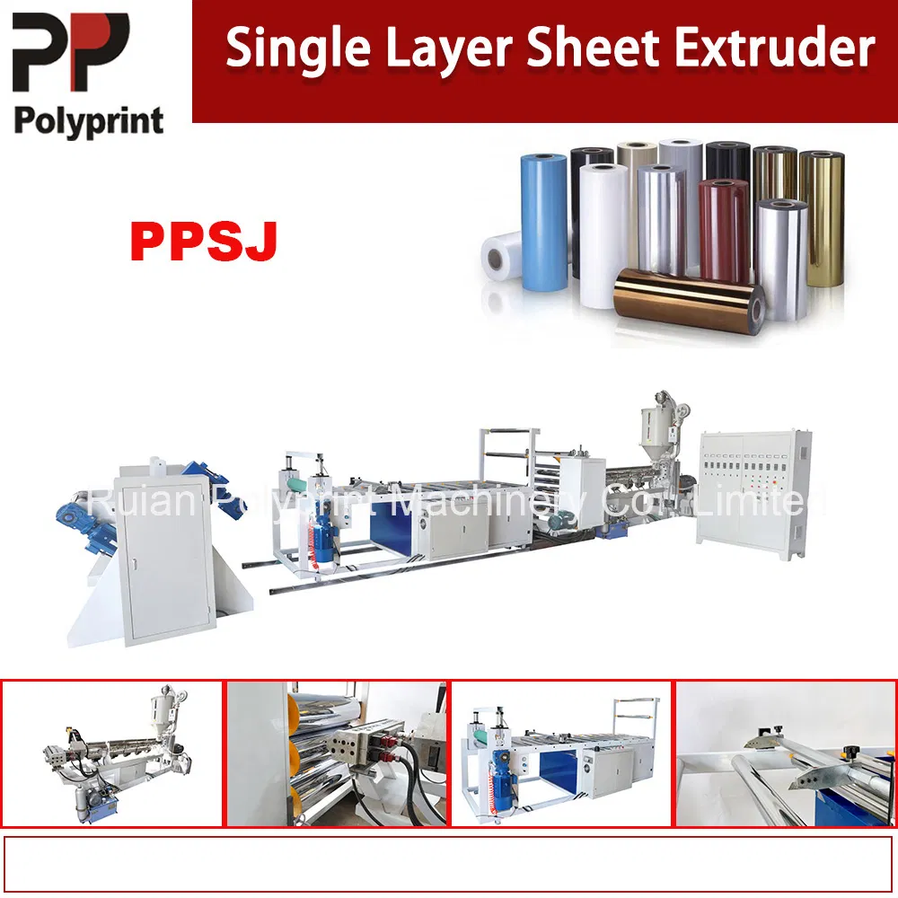 High Output PP, PS Sheet Extruder Plastic Sheet Extrusion Machine Production Line (PPSJ-100B)