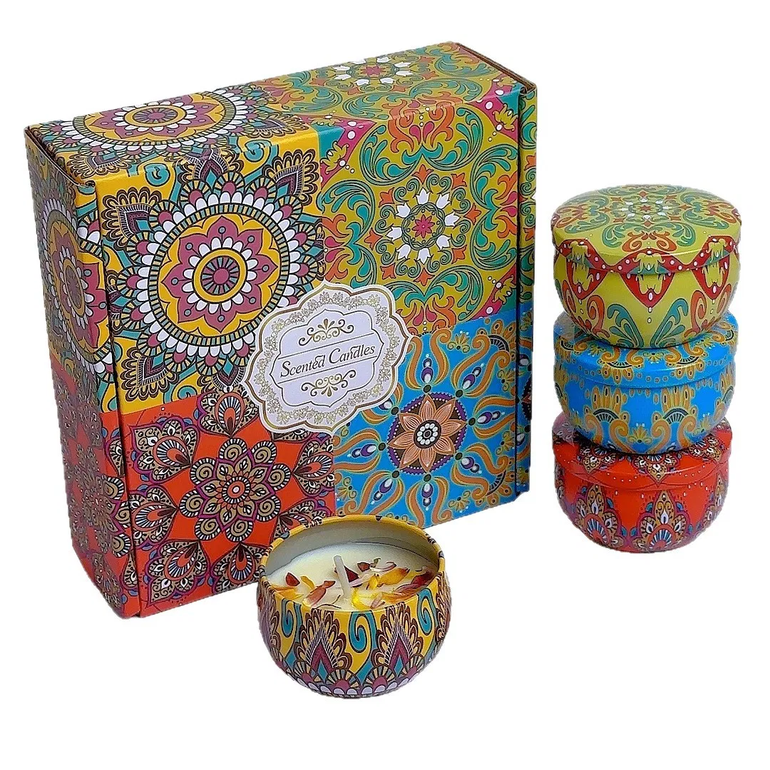 Soy Wax Scented Candle Gift Set Aromatherapy Fragrance Eco Friendly Holiday Gift