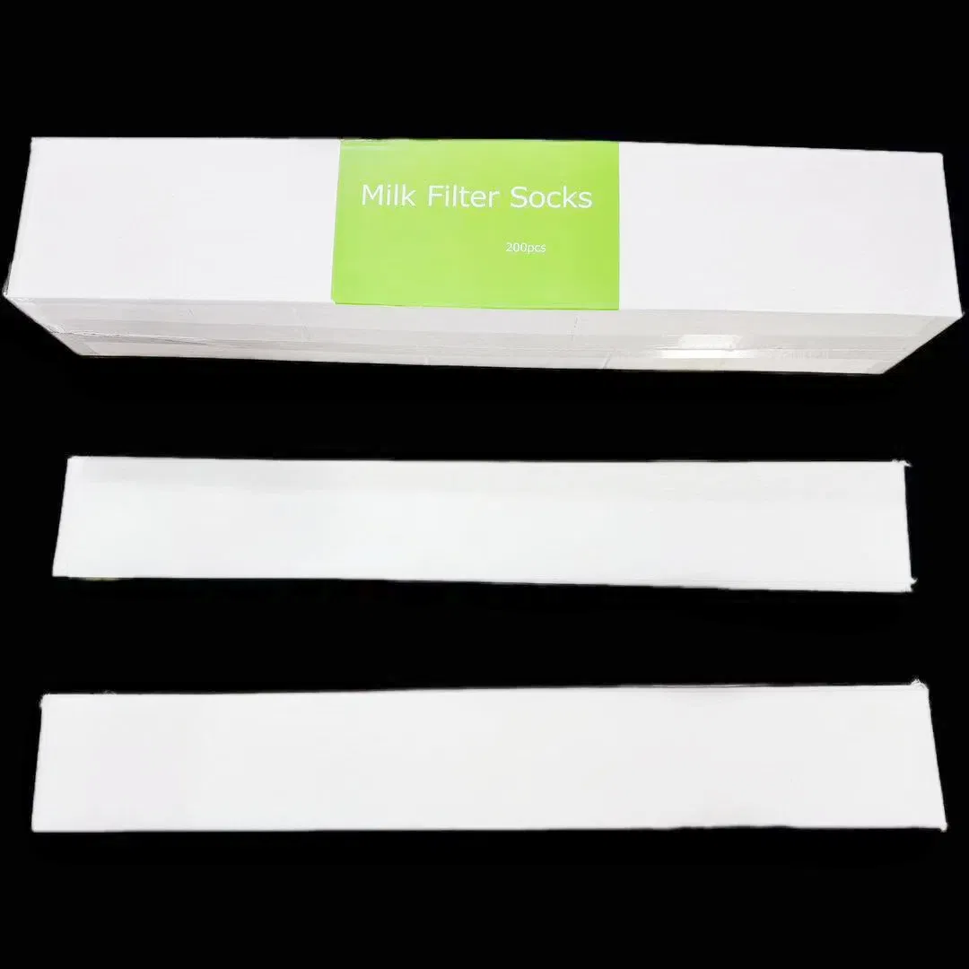Papel de filtro de poliéster Calcetines filtrantes de leche de nuevo estilo con hilo