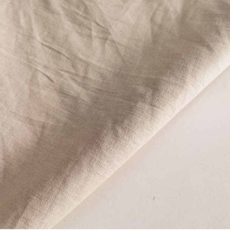 Linen Woven Fabrics L12*12 for Mens Shirts Solid Gots Certified Organic Pure 100% Linen Fabric