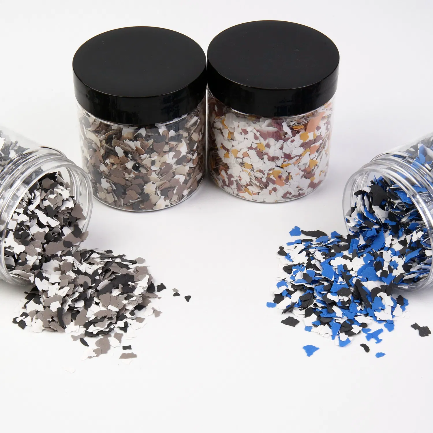 Natural Stone Granite Like Finish Epoxy Floor Coating Color Mica Flakes