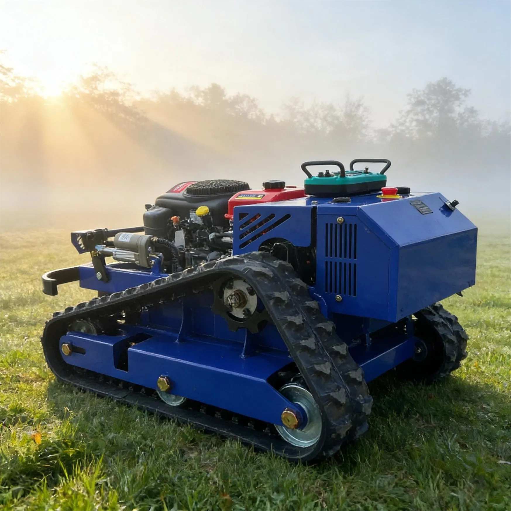 Gasoline-Powered Lawn Mower Robust Crawler Grass Cutter for Diverse Outdoor Conditions