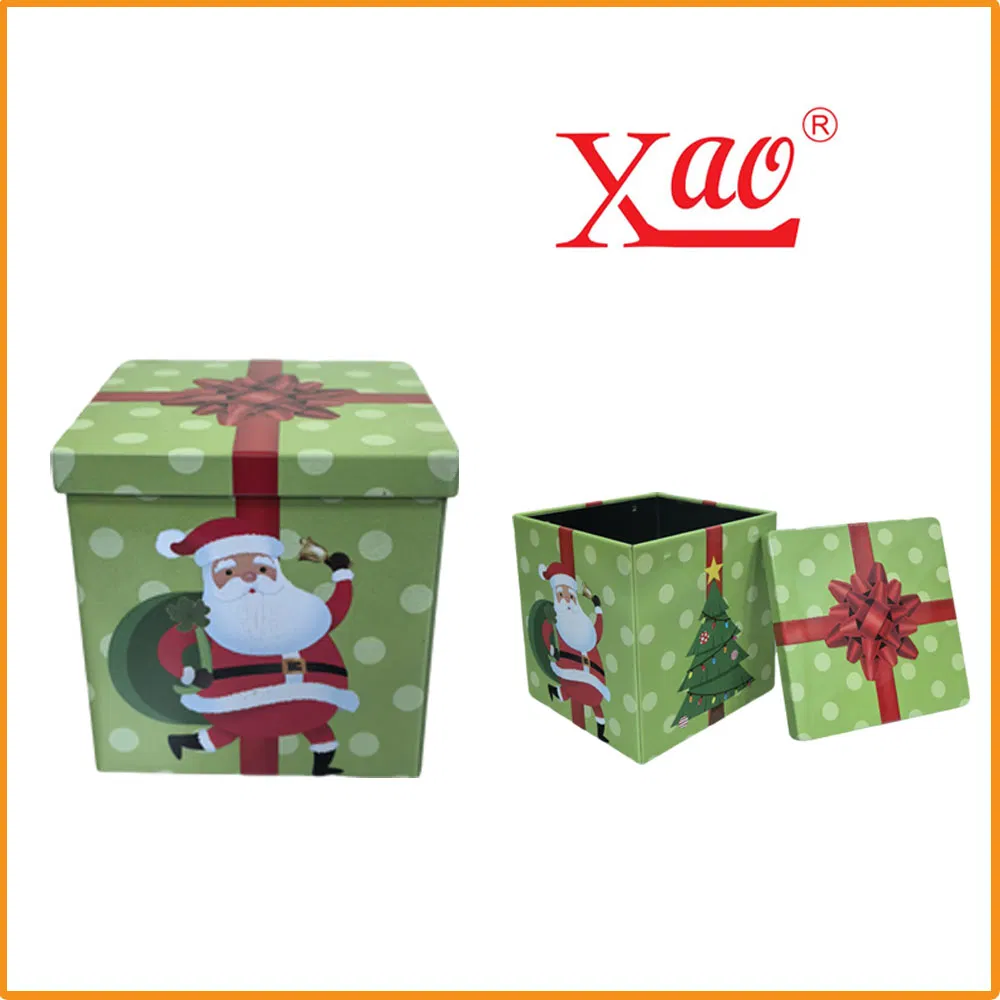 Máquinas automáticas para fabricar latas de regalo personalizadas de Feliz Navidad
