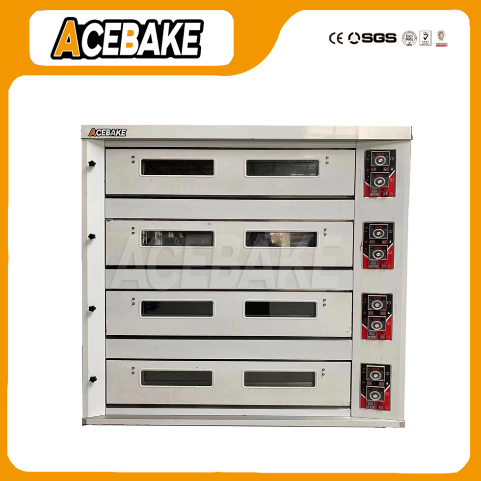 Industrial Bakery Equipment Gas Electric Deck Oven 3 Deck 9 Trays