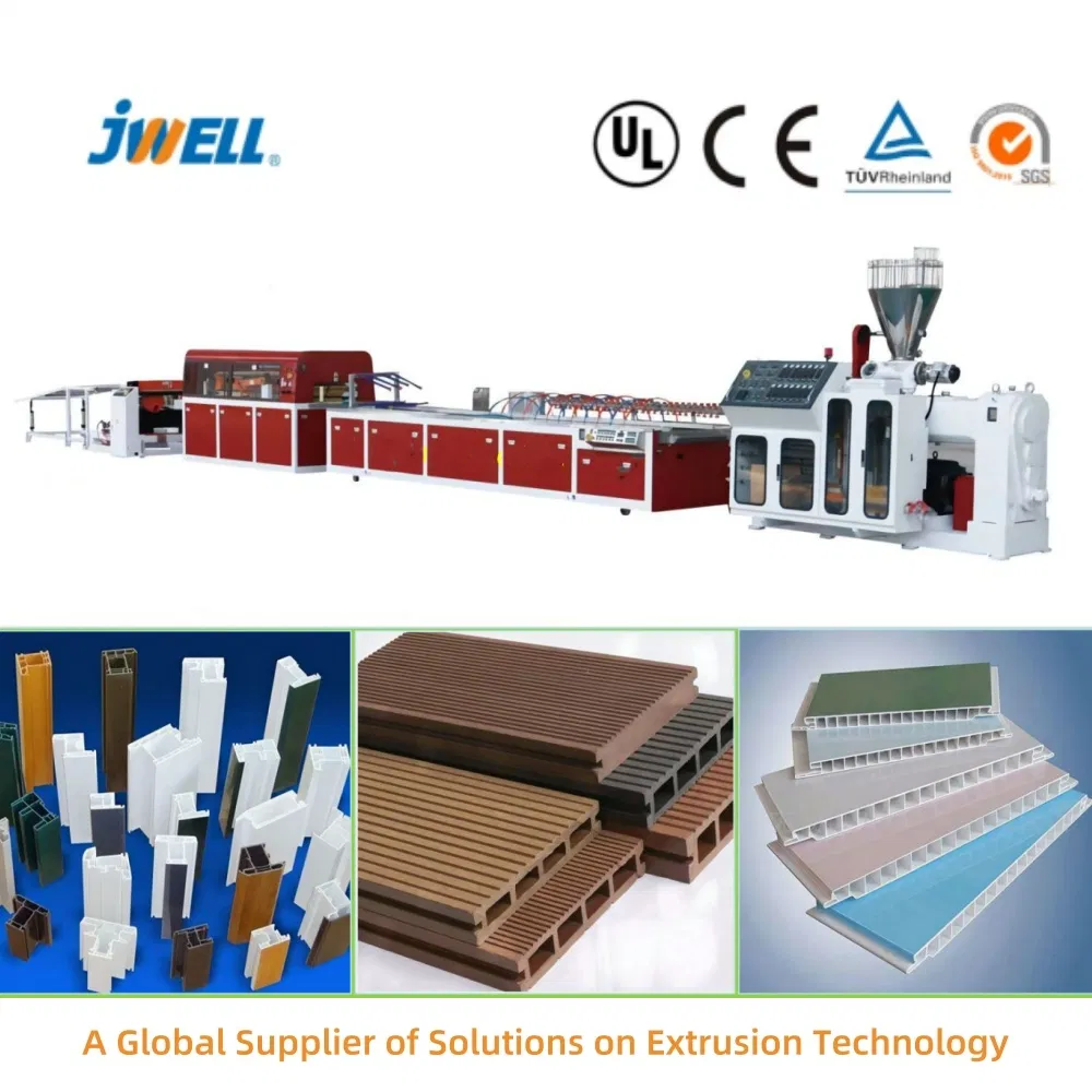 Jwell UPVC PVC Window Door Frame Panel Profile WPC Wood Plastic Composite Extrusion Line