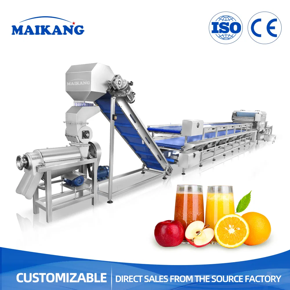 Industrial Fruit and Vegetable Washing and Juicing Line Apple Extractor Machine for Beverage Plant