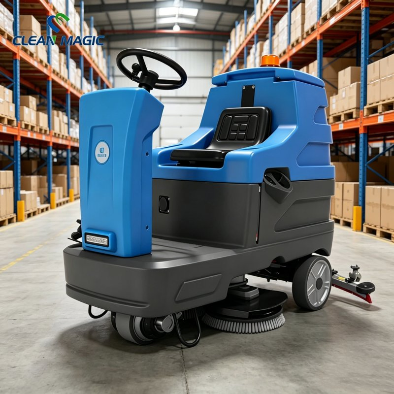 Industrial Floor Scrubber with Dual Brushes and Large Water Tank for Efficient Cleaning Equipment CM85