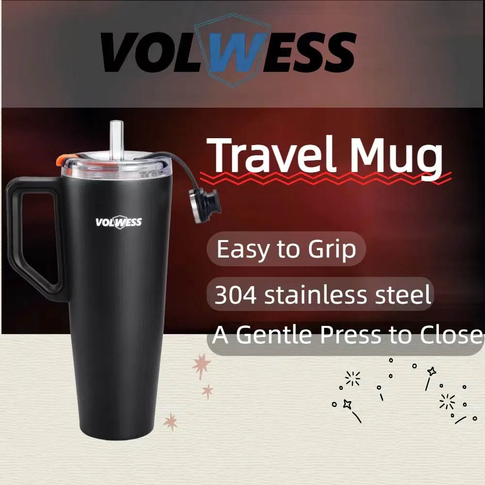 38oz 304 Stainless Tumbler Car Friendly Portable Thermal Travel Mug