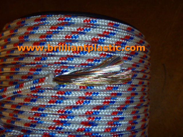 PP, Nylon Twine Diamond Braided Rope, PP Solid Braided Plastics Reel Packing Plastics Safety Rope