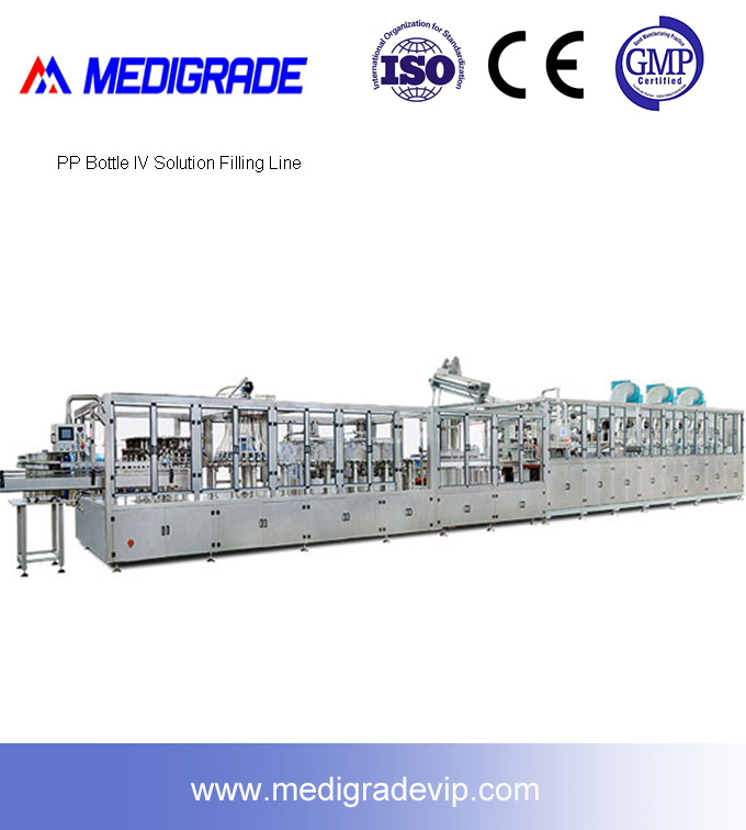 50-1000 Ml Plastic Bottle PP Bottle IV Solution Filling Line Isbm