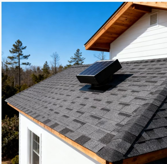 14'' 5-Blade 70W Solar High Power Heat Extractor Exhaust Fans Attic Roof Ventilation for Farm Roof Ventilation
