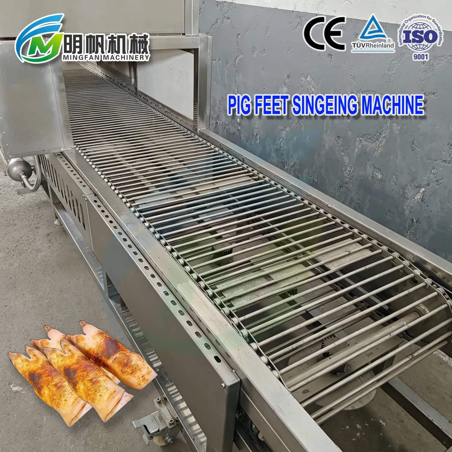 Gas Type Sheep Head Hoof Dehairing Singeing Machine
