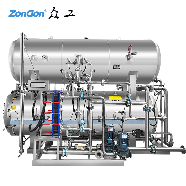 Sausage Product Autoclave Sterilizing High Temperature Horizontal Retort