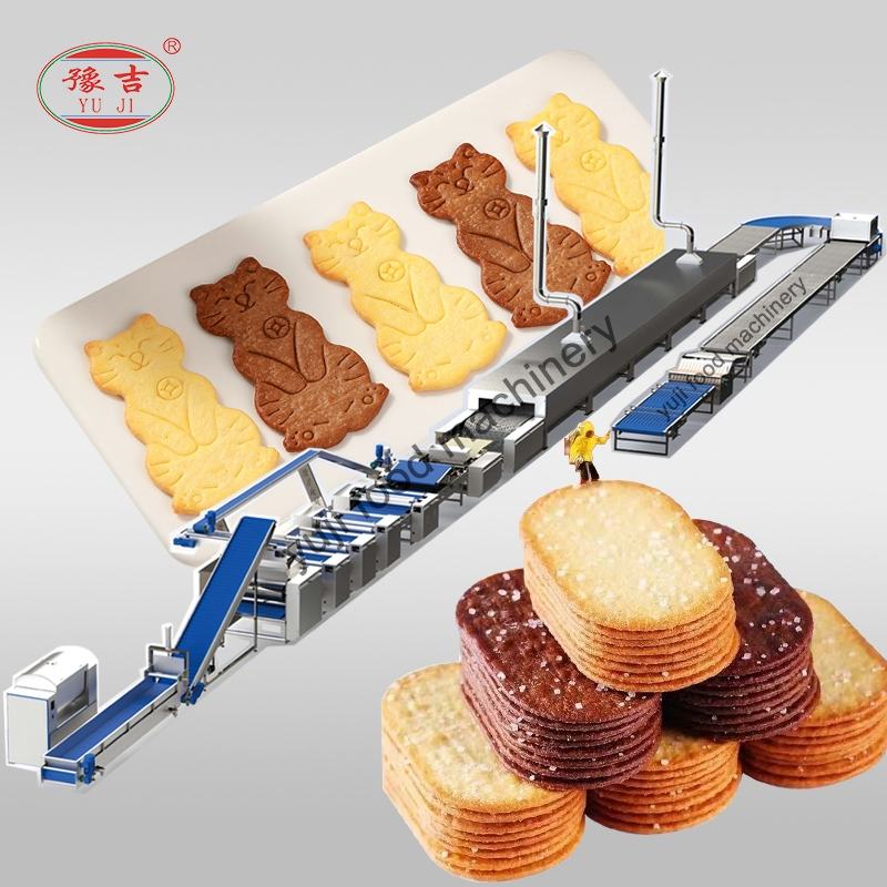 Línea de producción de galletas duras con máquina automática completa para hacer galletas