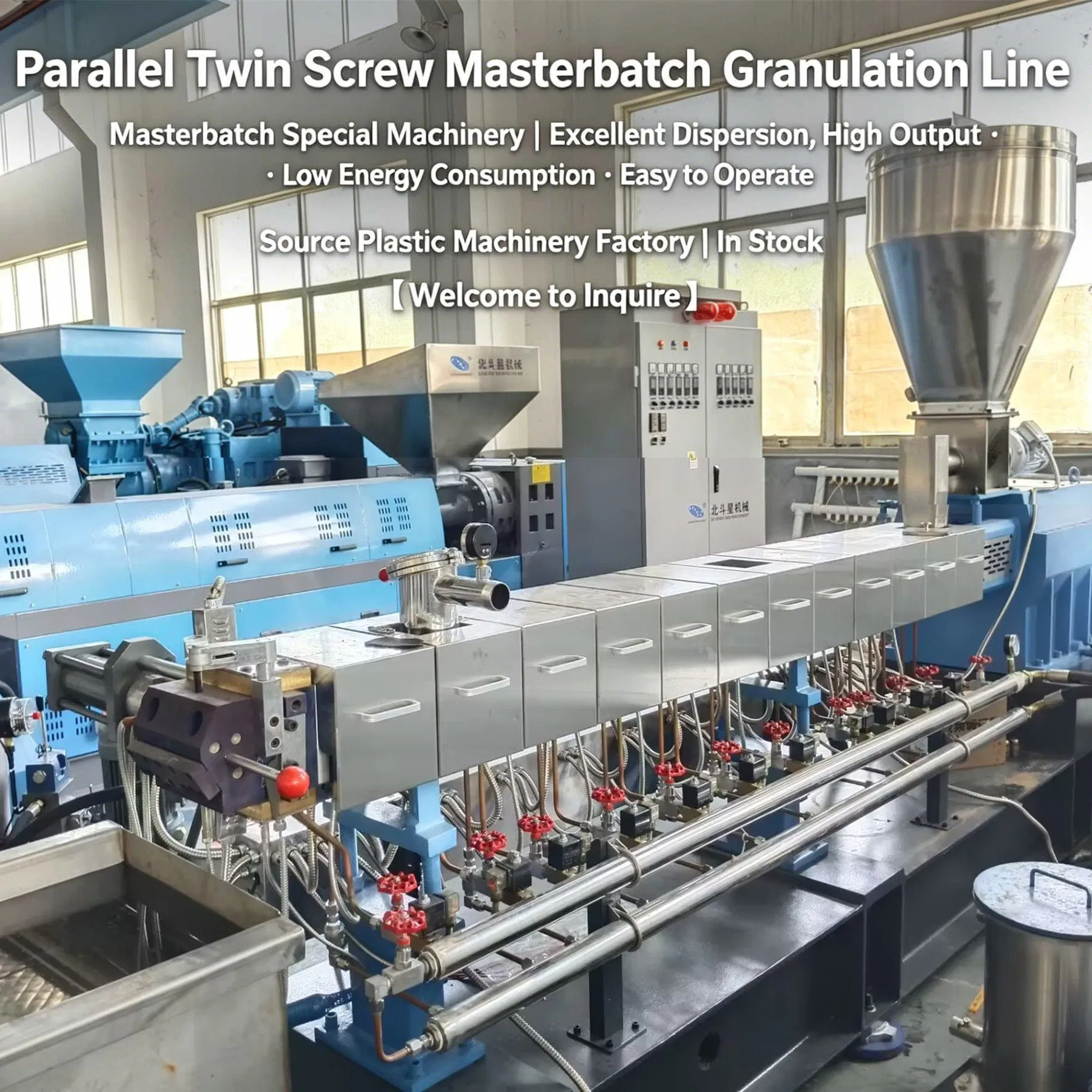 Farbmasterbatch-Granulierlinie Pelletieranlage PP PE Recycling Wiederaufbereitungslösung System Maschine
