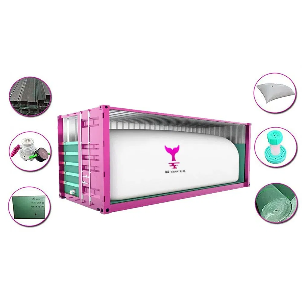 Flexitank personnalisé pour le transport d'huile de base, flexitank 20 pieds