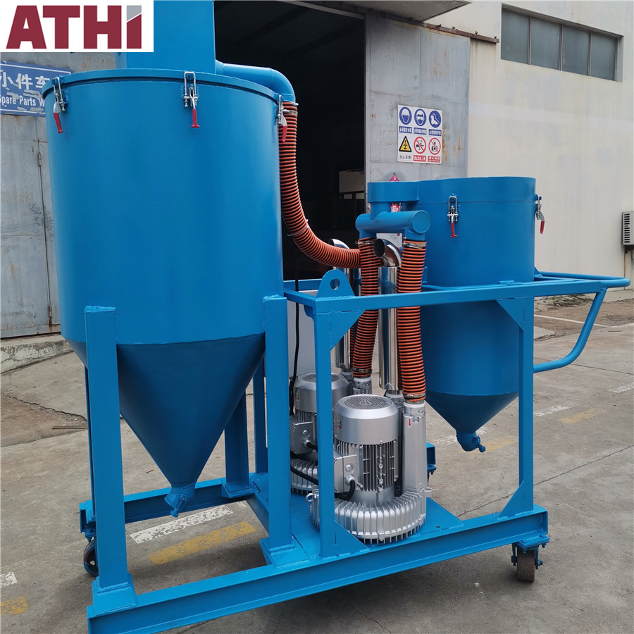 Sistema di aspirazione per uso industriale pesante da 55 kW per la raccolta e la rigenerazione degli abrasivi