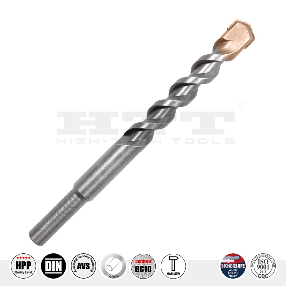 PGM Broca de taladro de mampostería de hormigón TCT de calidad alemana con vástago cilíndrico para perforar hormigón, ladrillo, piedra y cemento