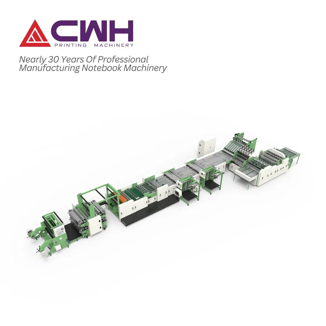 CWH Exercise Book Making Machine with Paper Ruling and Book Binding Function