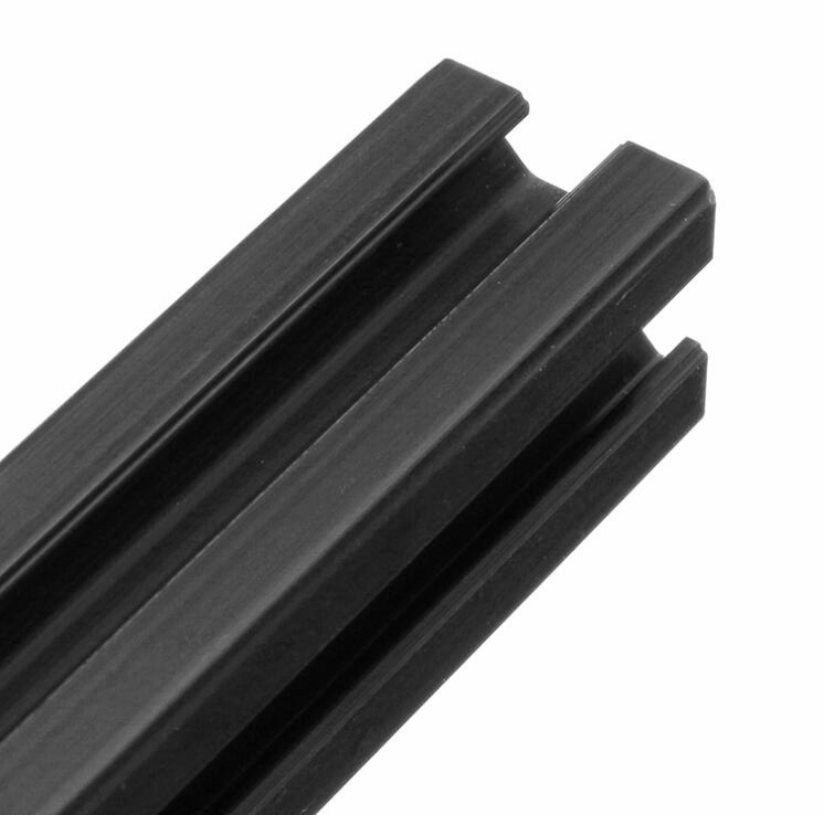 European Standard Black Anodized Aluminium Extrusion Profile for T-Slot 3D Printer with CE