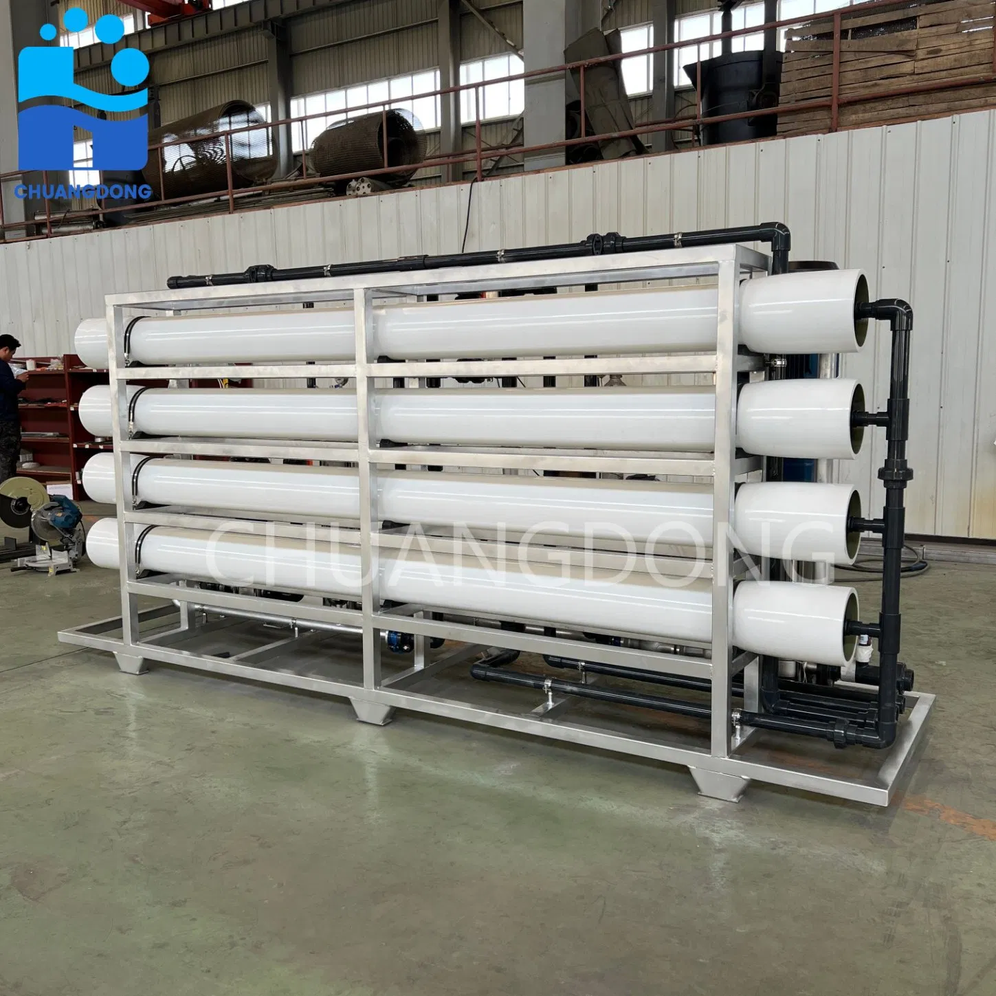 15m3pH RO System Water Purification Plant with PLC Control Panel
