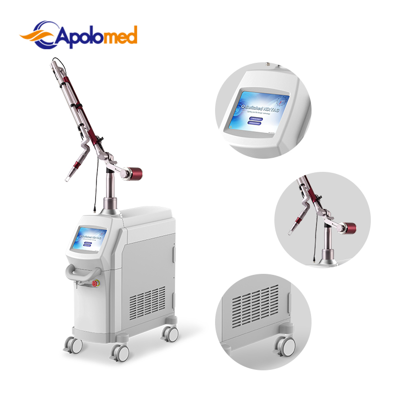 Apolomed 1064nm/532nm ND YAG Laser Gerät Q Switch ND:YAG Laser Pigmententfernung für YAG Laser Hautverjüngung