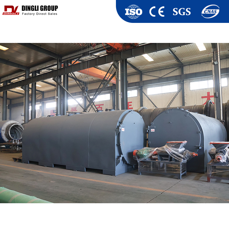 High Efficiency Horizontal Carbonization Furnace Industrial Biomass Biochar Machine