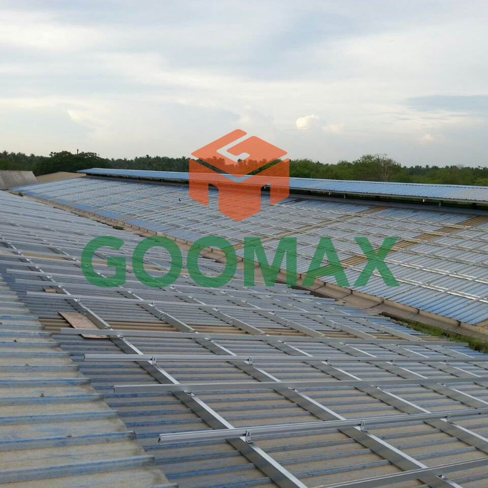 Goomax Estructura de Estantería Sistema de Montaje en Pie en L para Techo Metálico