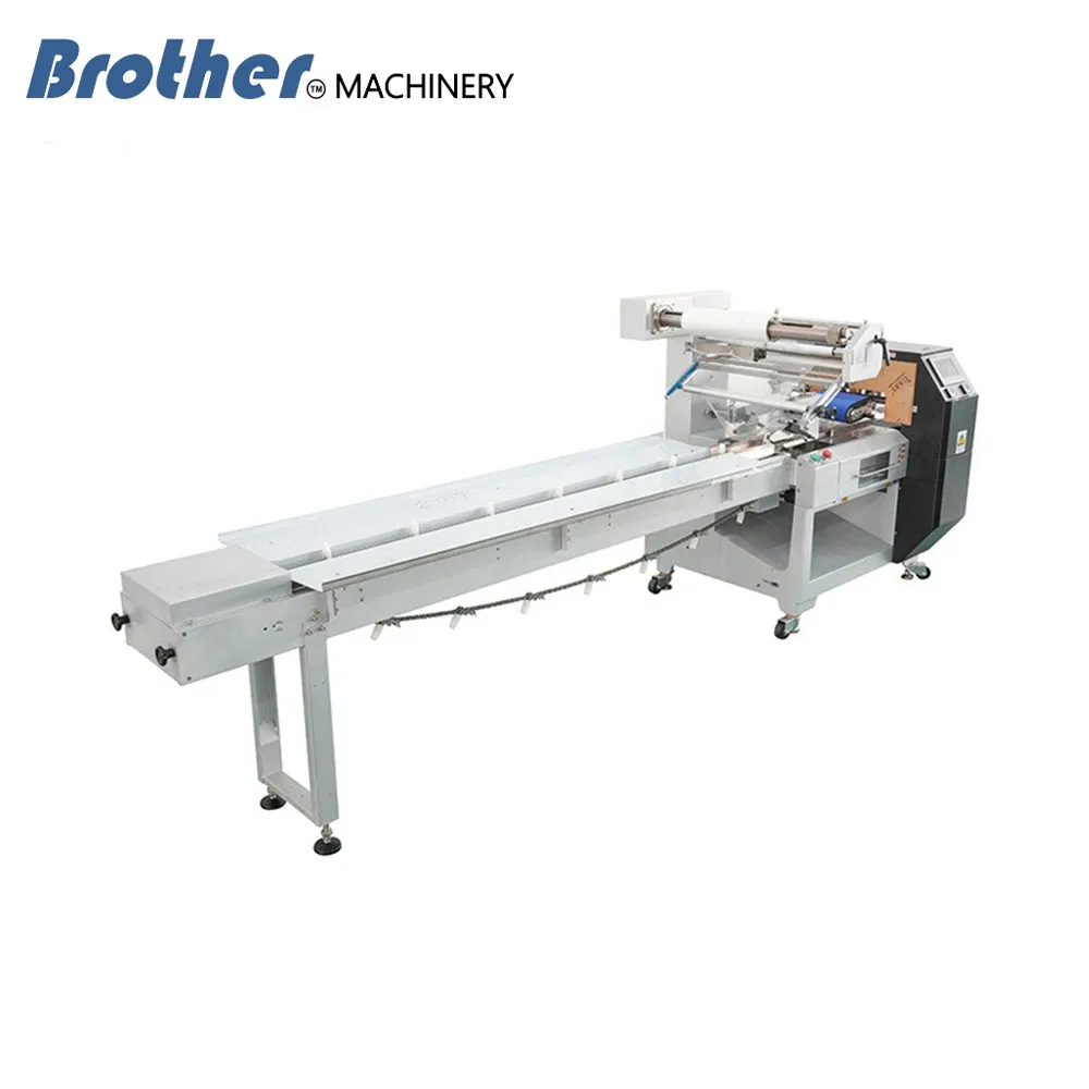 Double-Motor Horizontal Flow Packing Machine with High Sensitivity Detection for Food Packaging