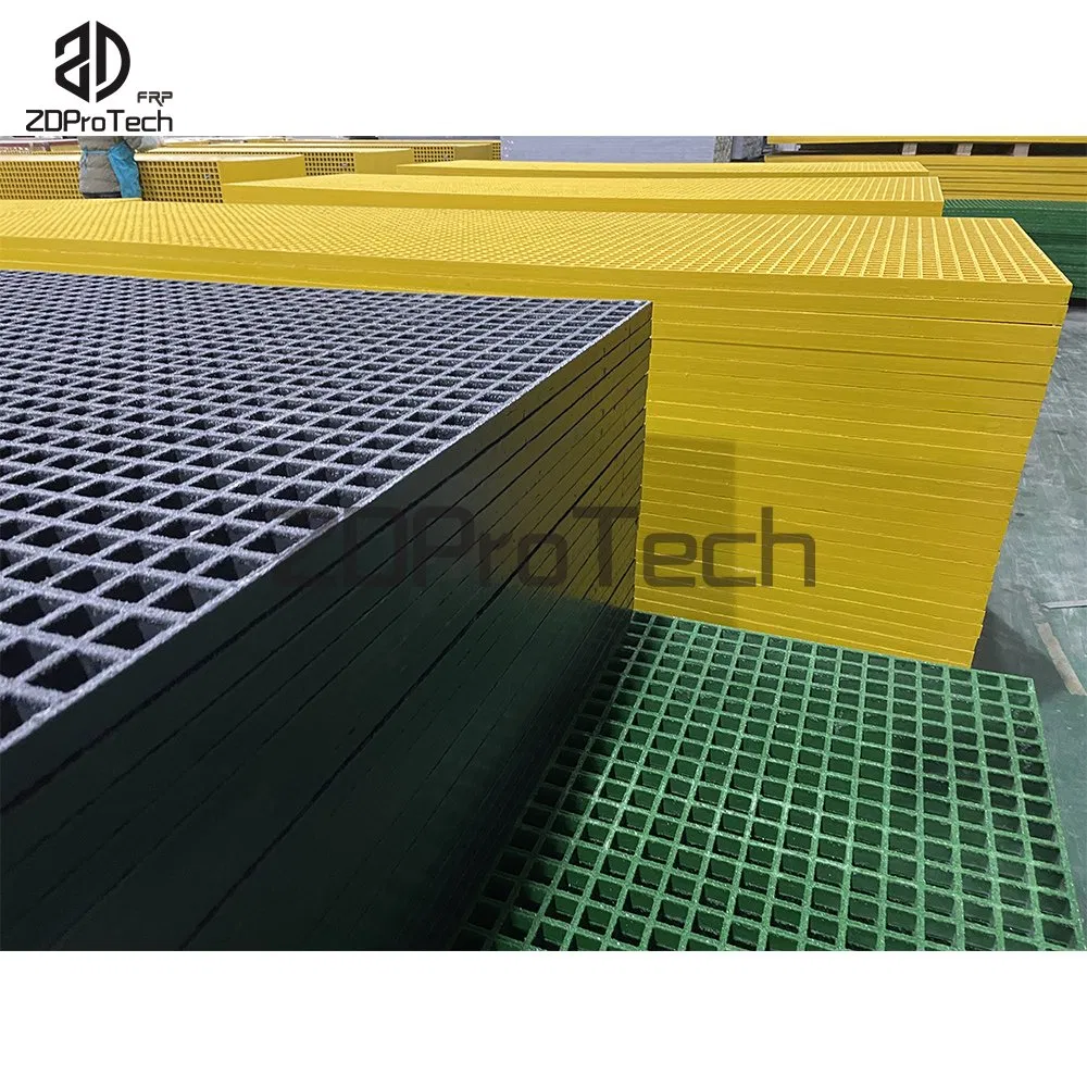 High Load Capacity Gfk Grate Walkway Anti Slip Molded FRP Grating