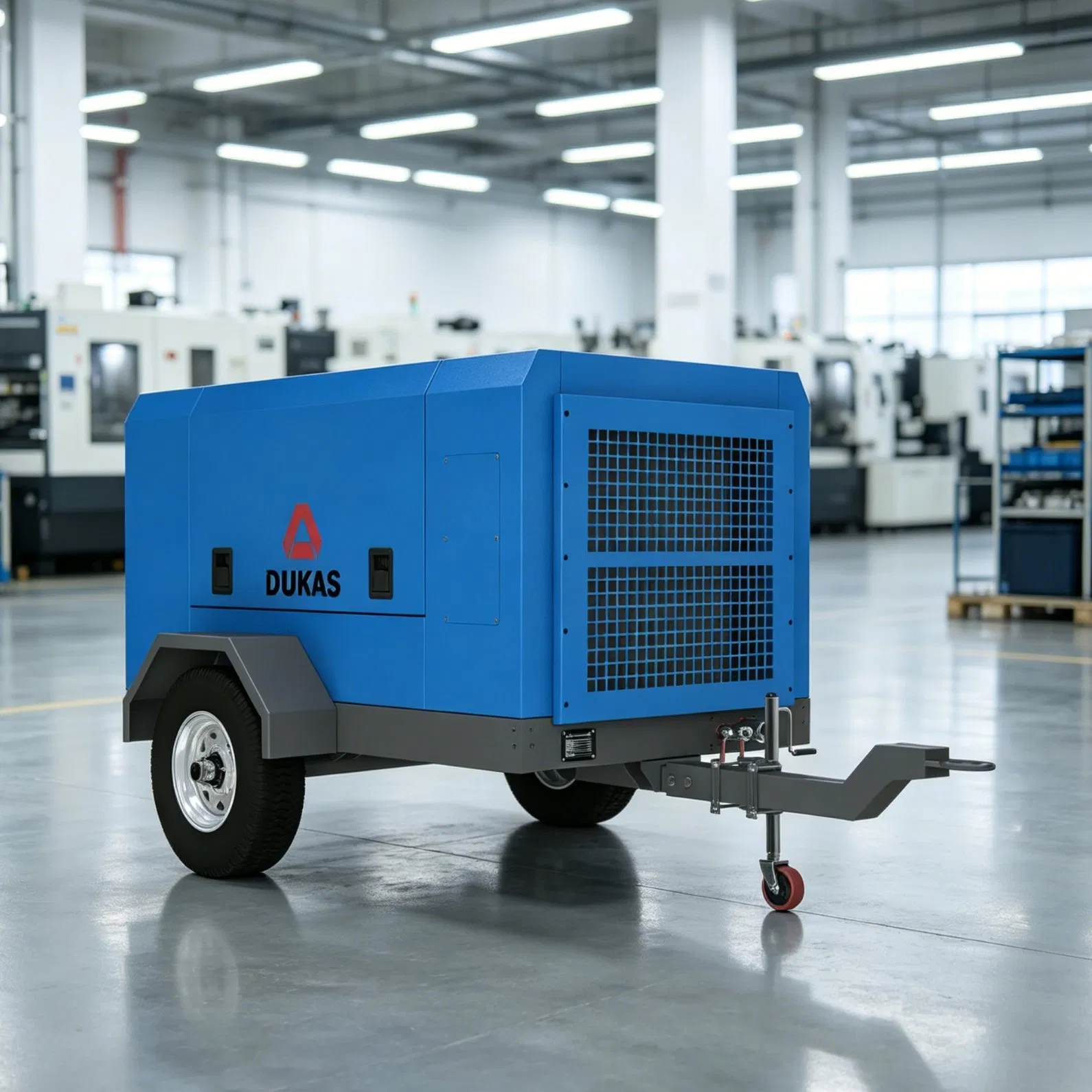 Ultra High Pressure Electric Mobile Screw Air Compressor CE Approved Custom for Outdoor