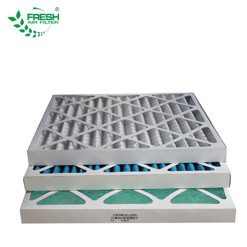 Cardboard Frame Folded Panel Filter