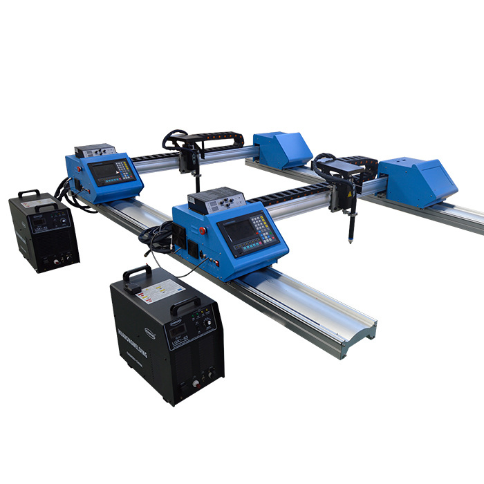 Máquina de corte por plasma CNC de doble cabezal portátil de alta eficiencia para corte de láminas con llama de plasma y fuente de plasma