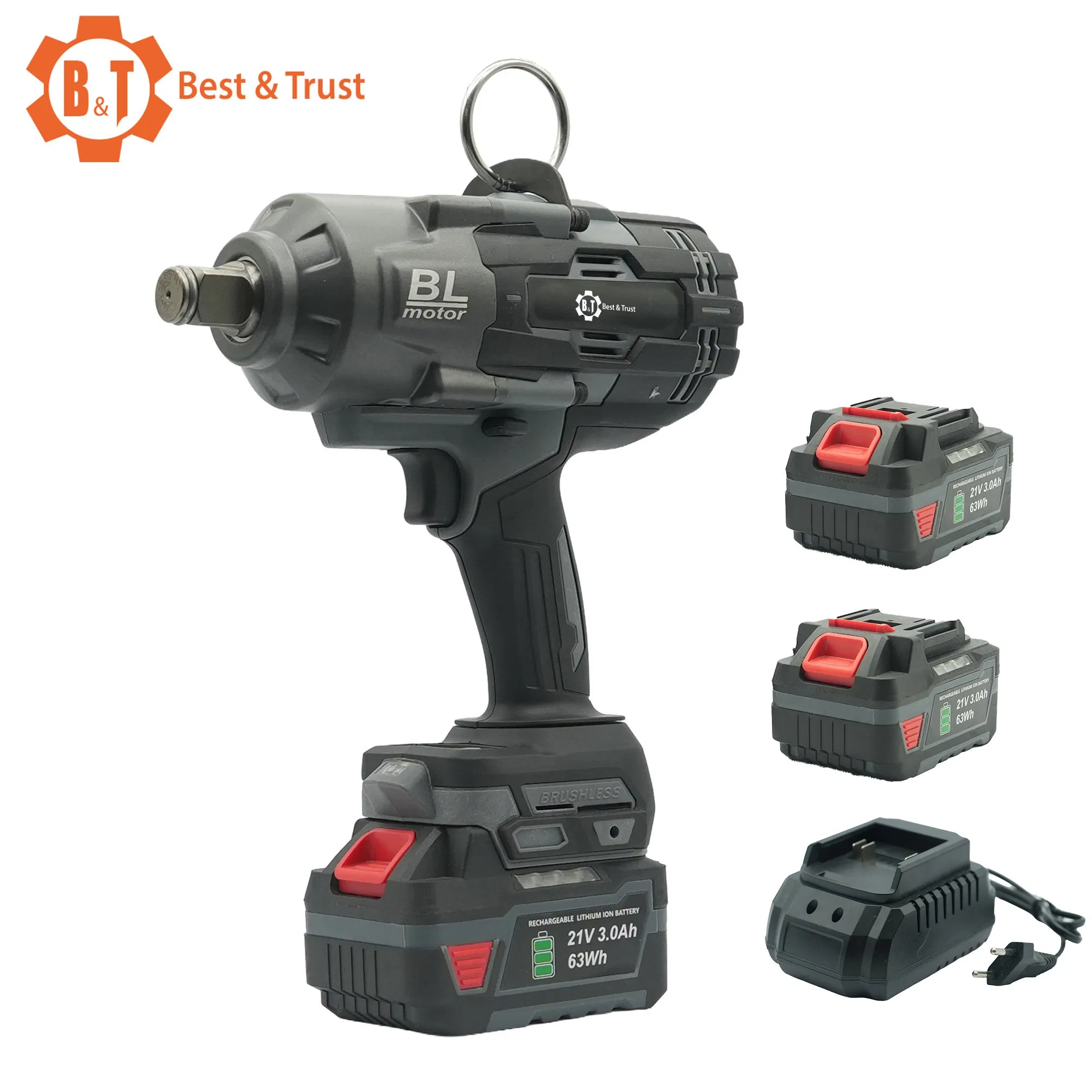 Llave de impacto inalámbrica de alto par de 21 V con eje cuadrado de 3/4" 19 mm