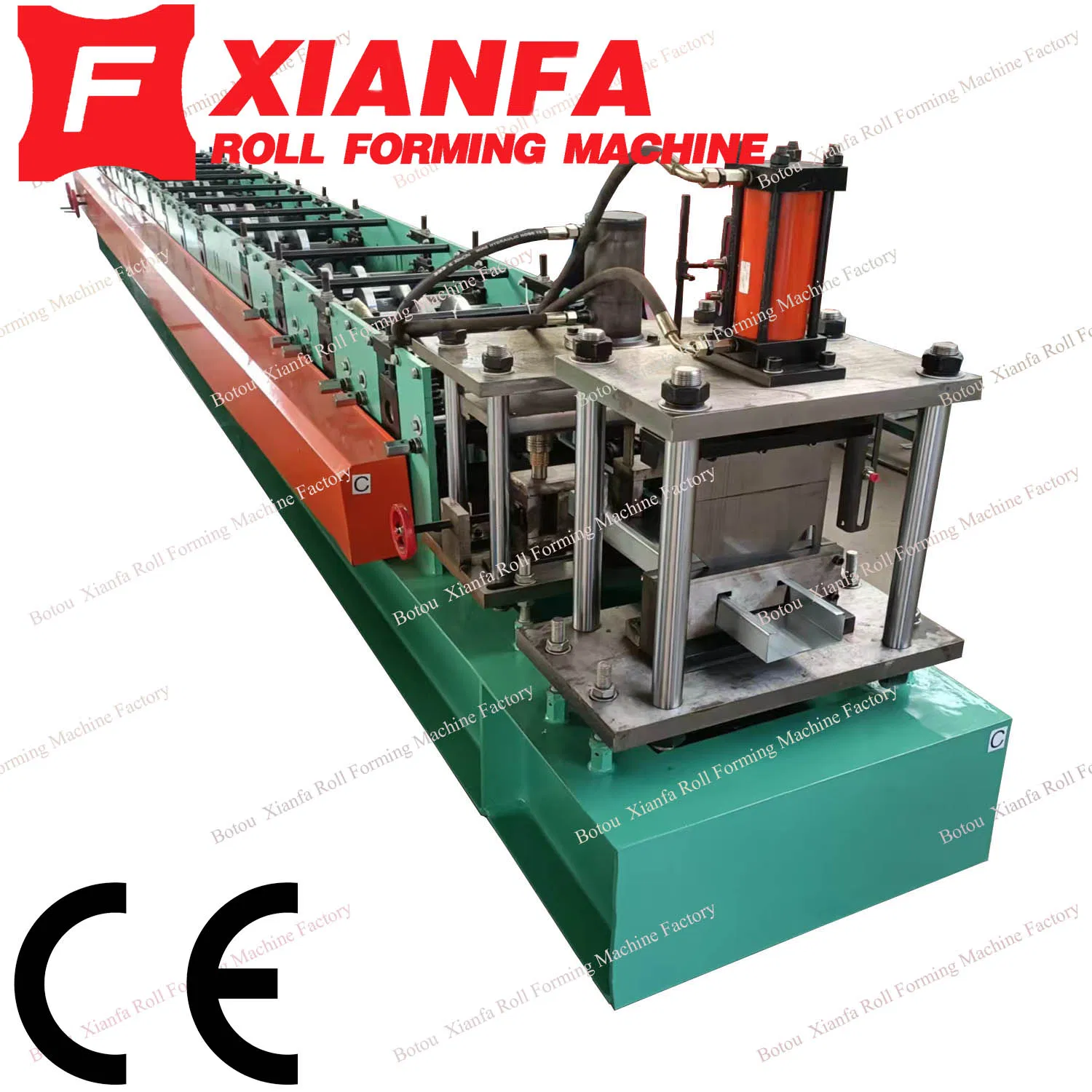 Two Sizes C Purlin Making Machine Steel Purline Roll Forming Machine Construction Steel Frame Making Machinery