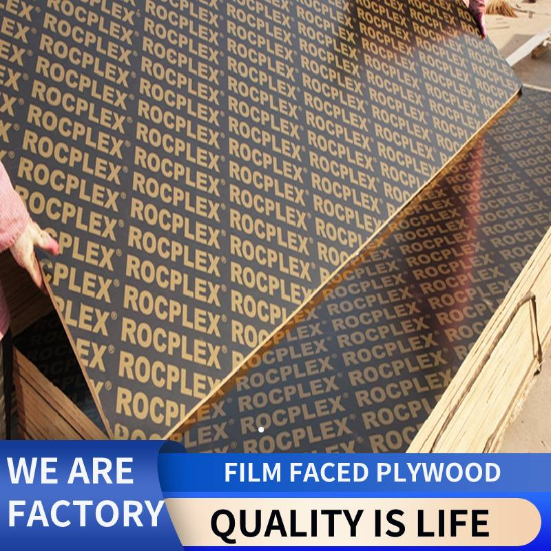 Contrachapado con película laminada negra impermeable y resistente al desgaste para construcción de hormigón