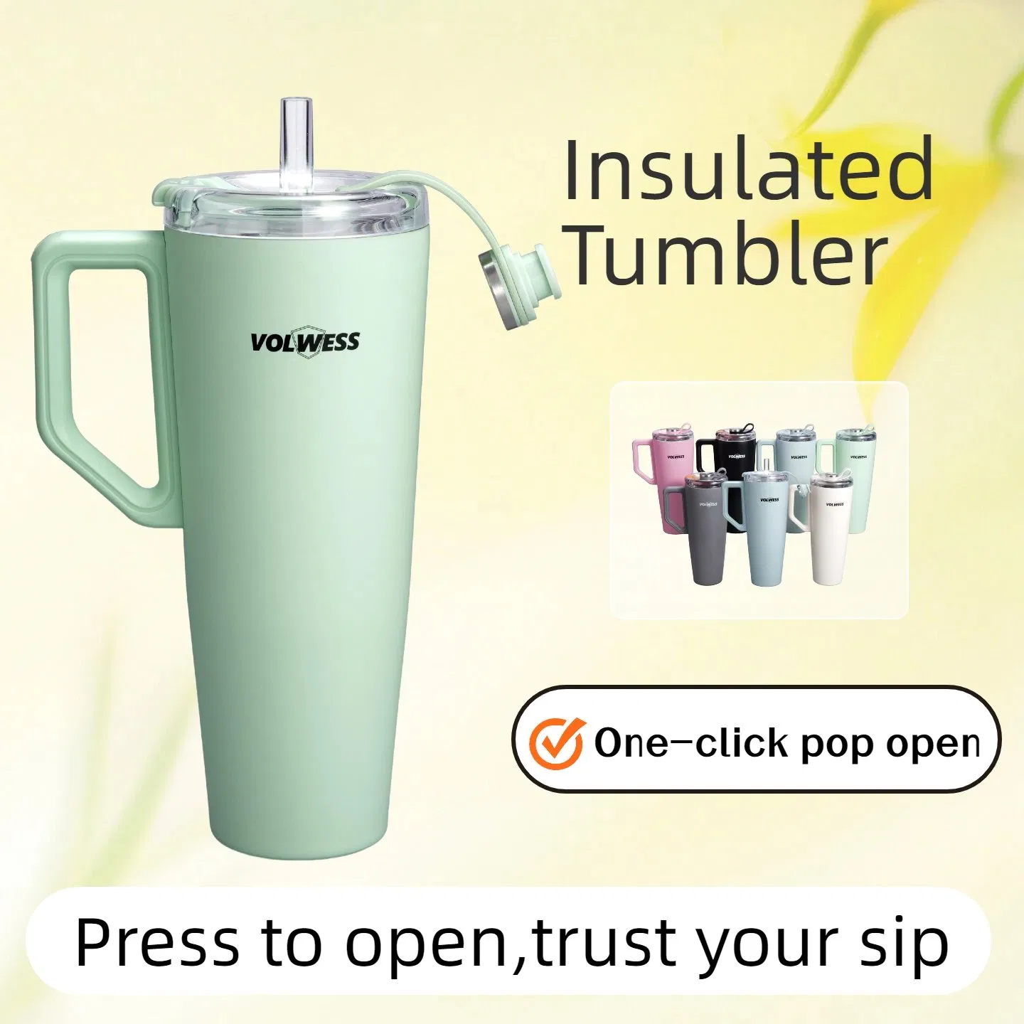 38oz Stainless Steel Insulated Customizable Vacuum Flask with Straw for Gym