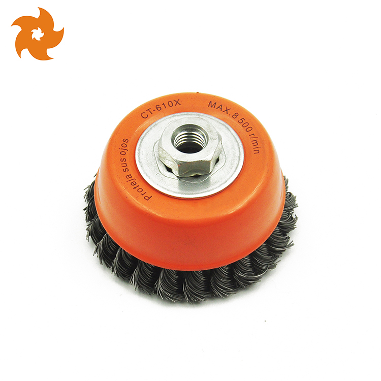 Industrial-Grade Twisted Steel Wire Cup Brush for Heavy-Duty Cleaning