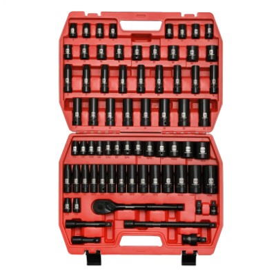1/2-Inch 70 Pieces Impact Socket Master Set, SAE and Metric, 5/16-Inch to 1-1/4-Inch and 8-24 mm Shallow/Deep