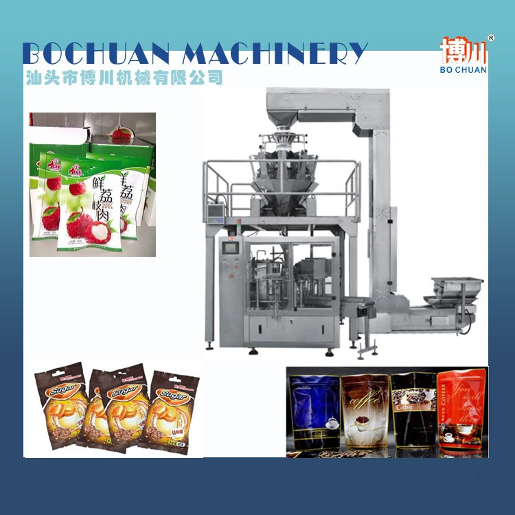 Bean Candy Seed Pet Food Pellet 8-Station Bag Filling Machine