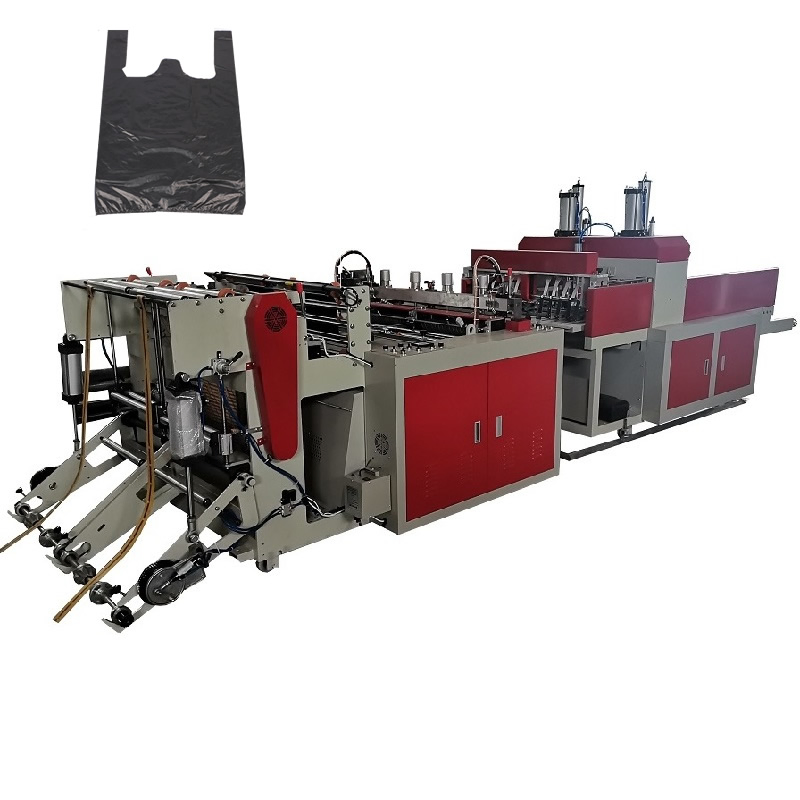 High Speed Double Line Automatic T-Shirt Shopping Bag Making Machine