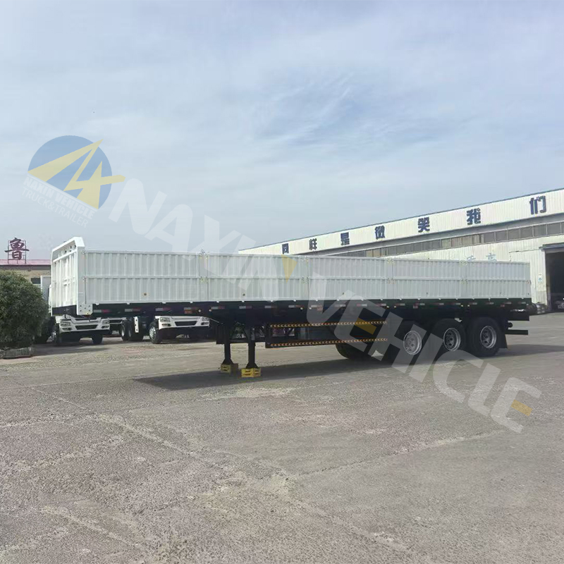 3 Axle 60 Ton Heavy Duty Fence Cargo Truck Semi Trailer