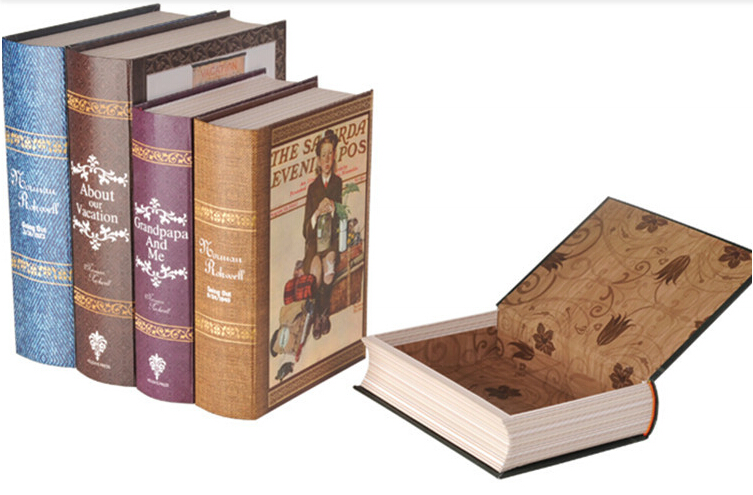 Foldable Book-Shaped Paperboard Clamshell Magnetic Storage Gift Box