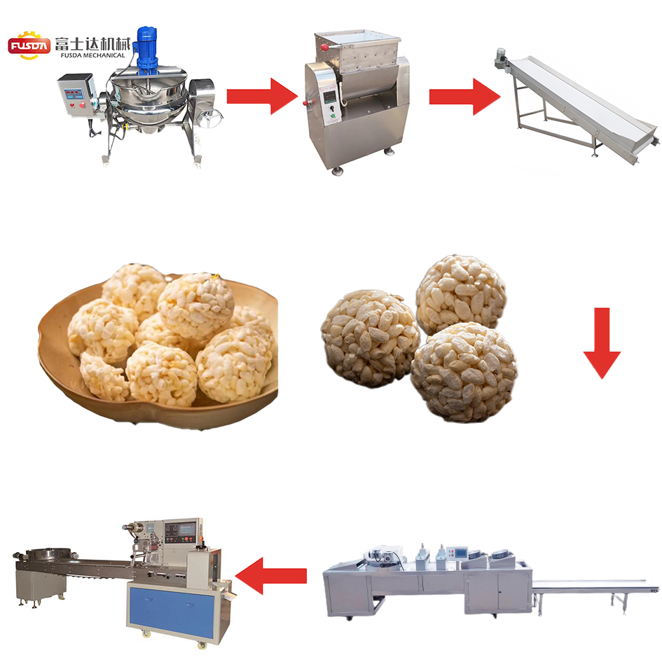 FSD High Quality Fully Automatic Continuous Food Machine Rice Ball Candy Machine