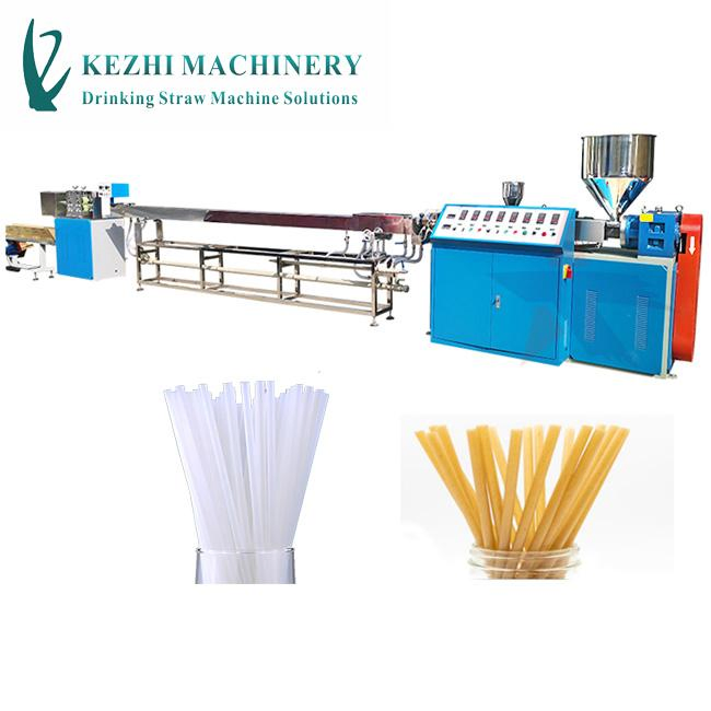 Máquina automática de fabricación de pajitas de plástico de dos colores para la industria de bebidas