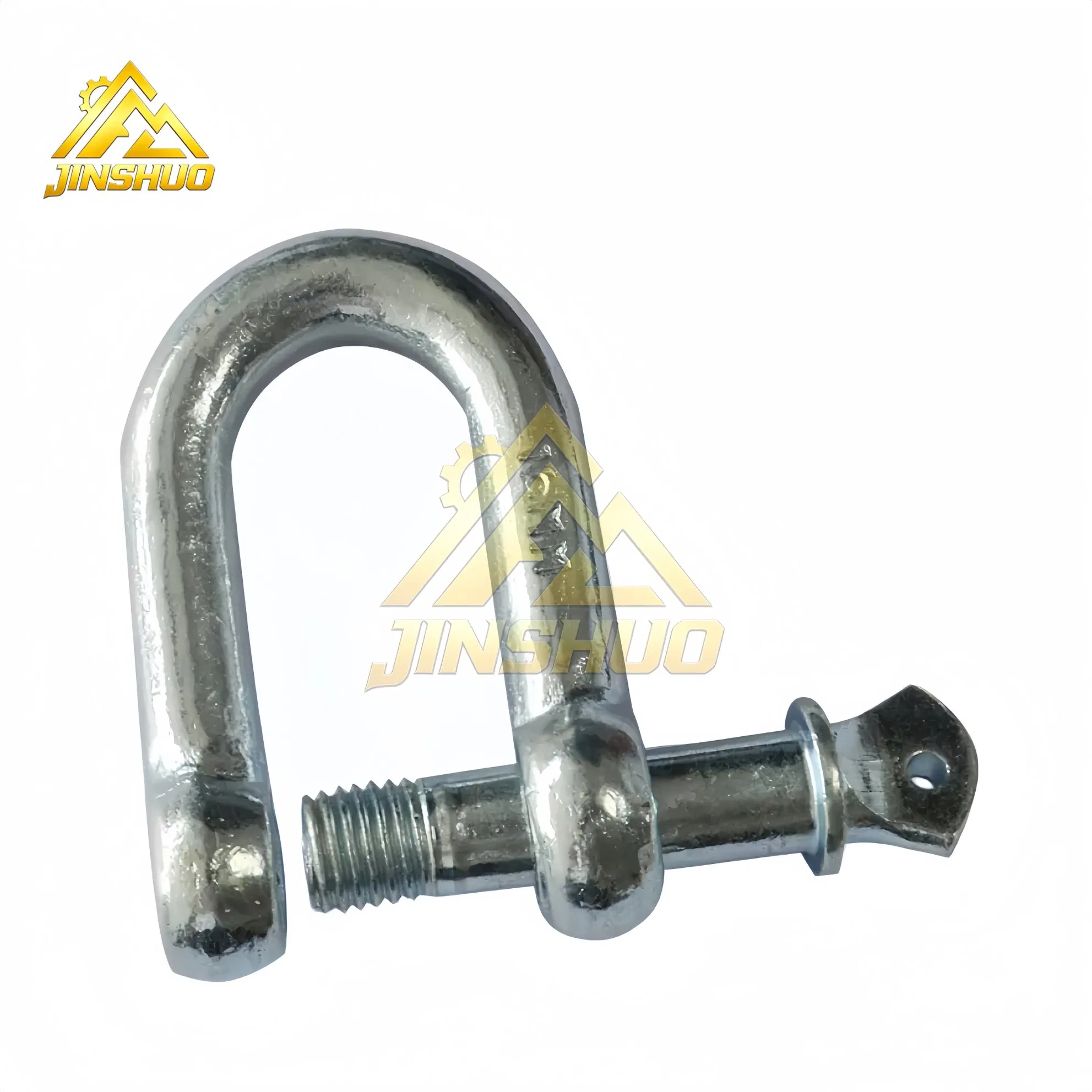 Open Forged Galvanized Dee Shackle, European Type Large D Shackle for Chain Fitting
